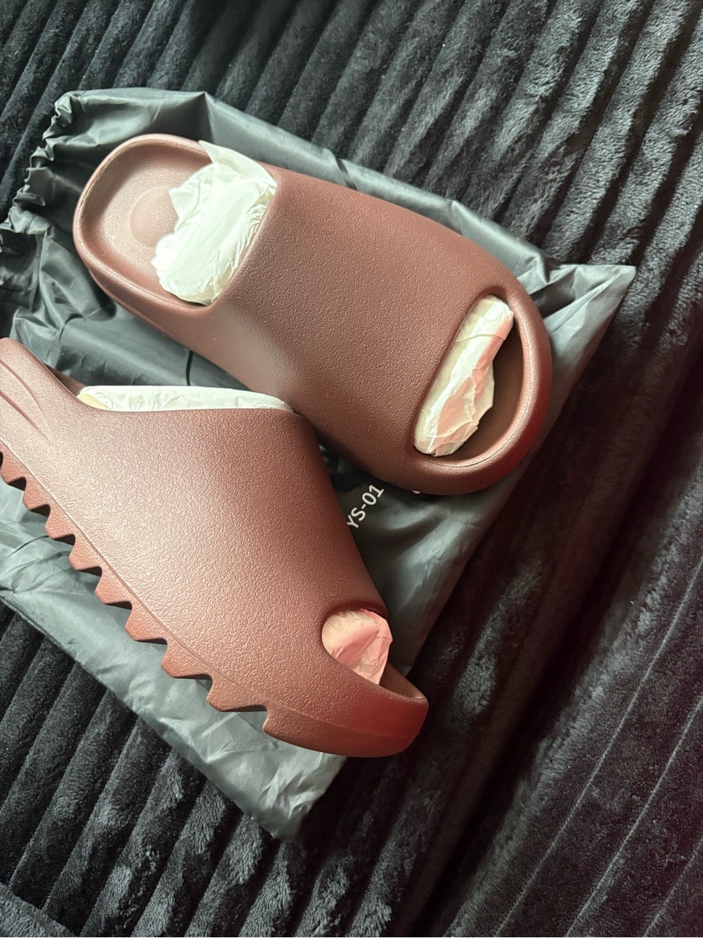 Yeezy brown slides authentic
